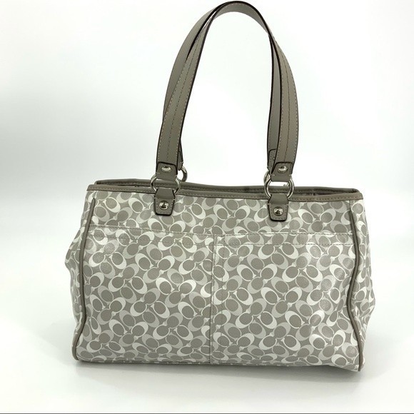 Coach Gray and White Shoulder Bag - Picture 2 of 16